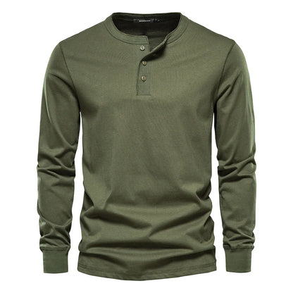 Gary | Stylish Men’s Long-Sleeve Henley Shirt