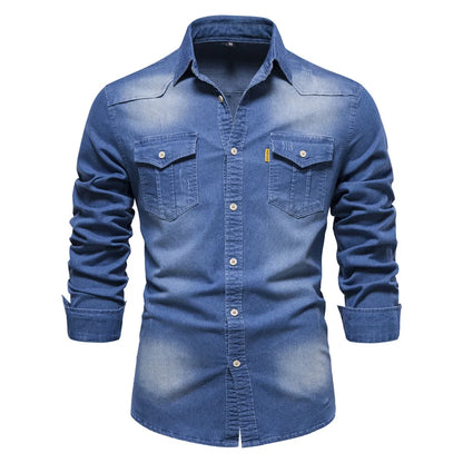 Bruce | Men’s Denim Button-Up Shirt