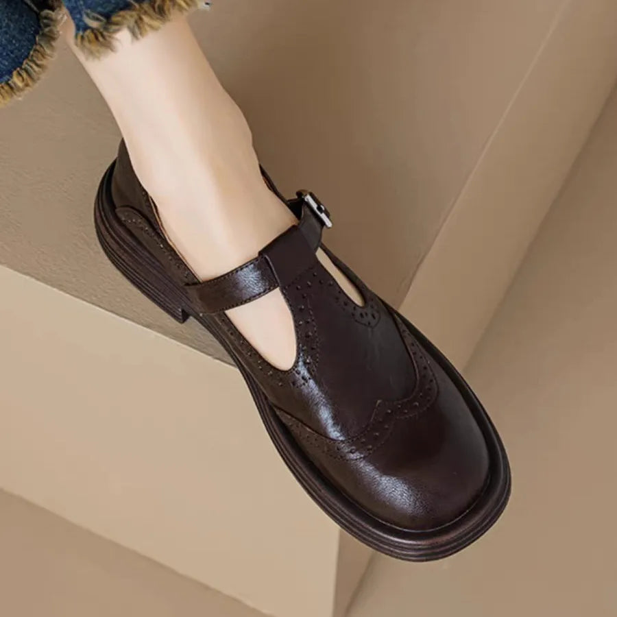 Peggy | Classic Women’s Leather T-Strap Shoes