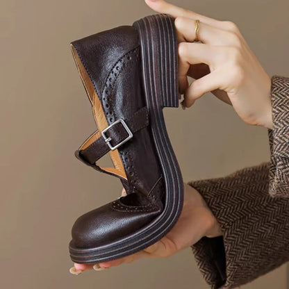 Peggy | Classic Women’s Leather T-Strap Shoes