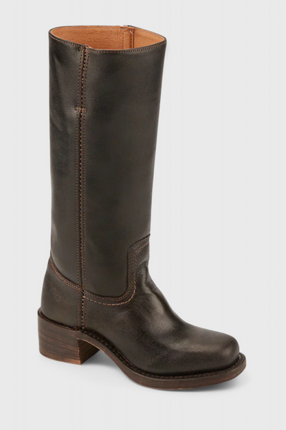 Patricia | Women’s Leather Knee-High Boots with Heels