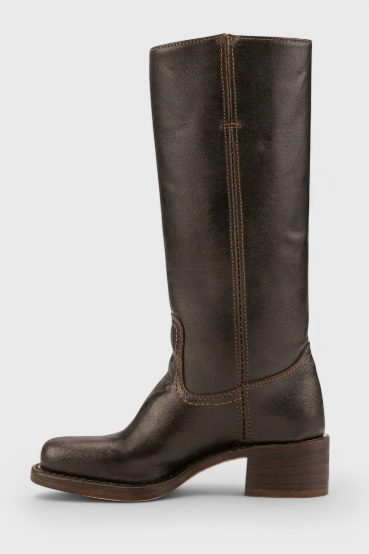 Patricia | Women’s Leather Knee-High Boots with Heels