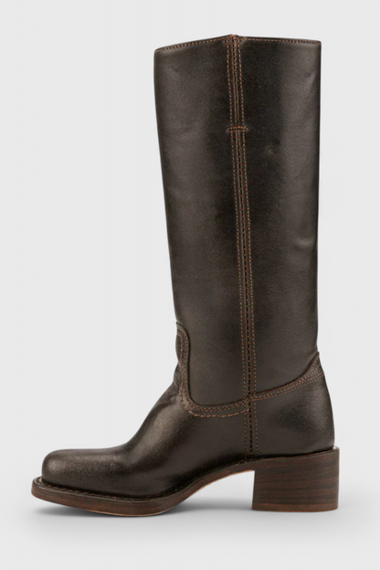 Patricia | Women’s Leather Knee-High Boots with Heels