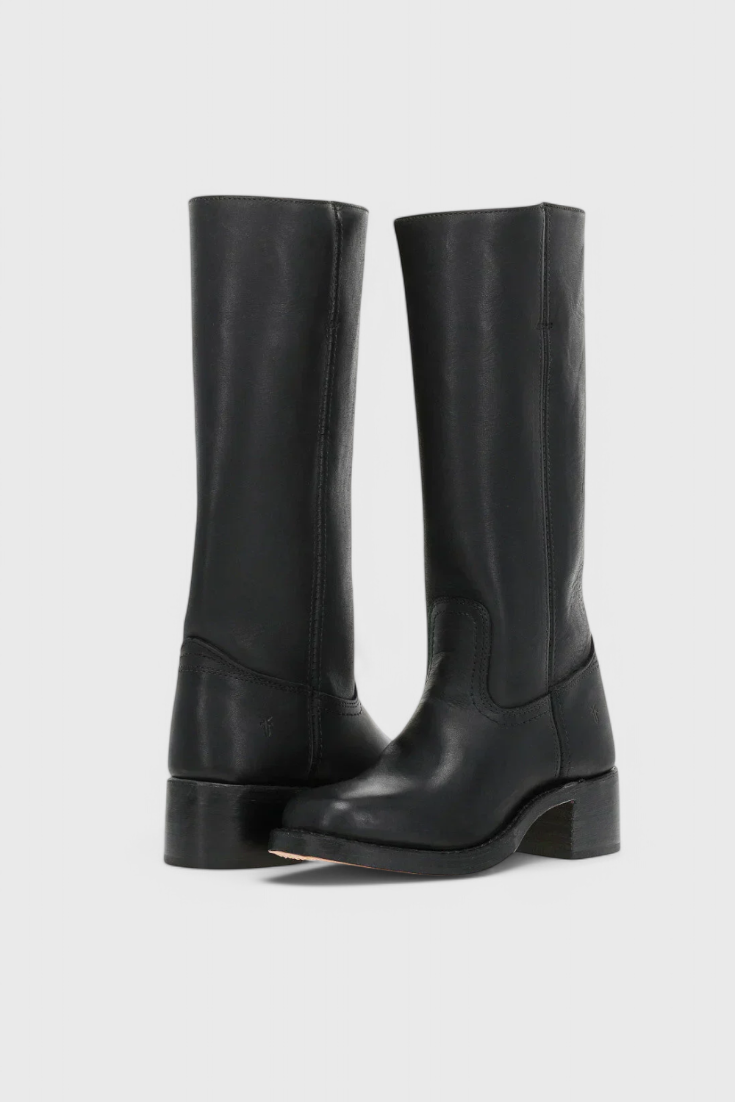 Patricia | Women’s Leather Knee-High Boots with Heels