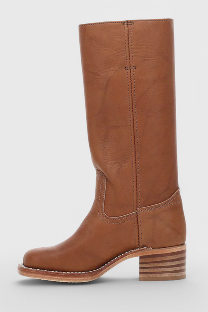 Patricia | Women’s Leather Knee-High Boots with Heels