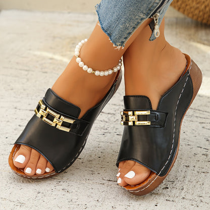 Beverly™ Gold-Link Slide Sandals
