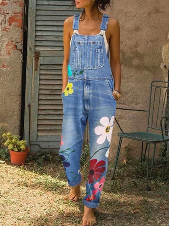Grace - Sleeveless Denim Overalls