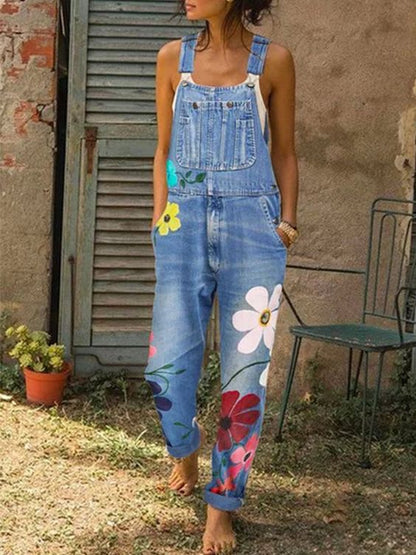 Grace - Sleeveless Denim Overalls