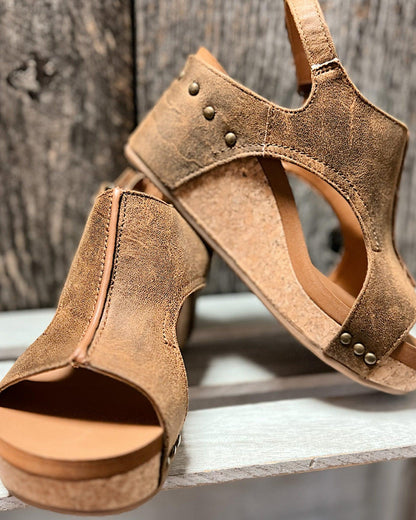 Nicole - Vegan Wedge Sandals