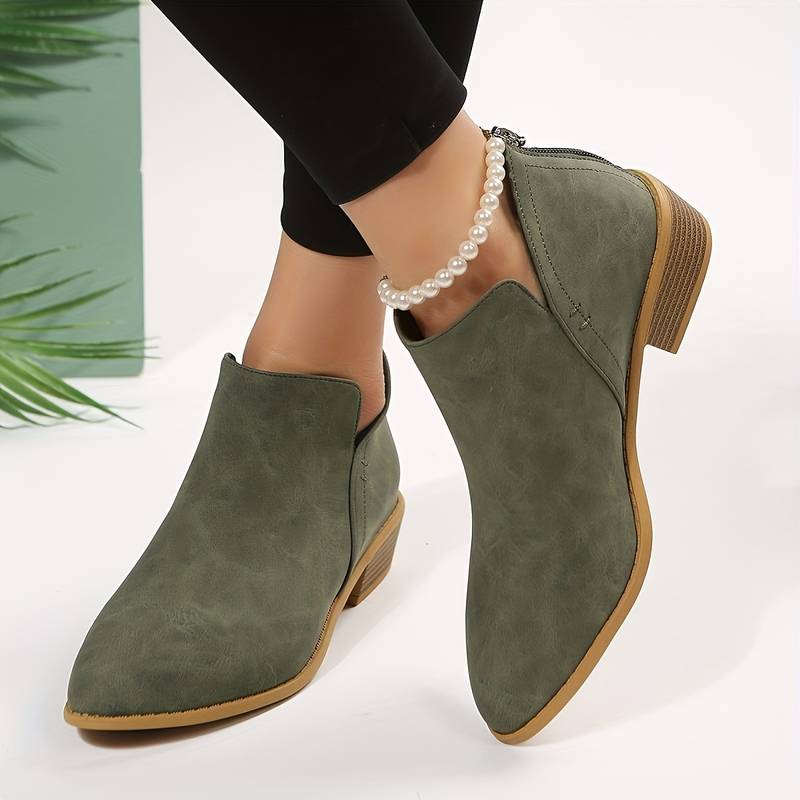 Annette | Women’s Casual Low Heel Slip-On Boots