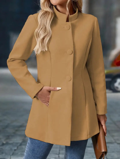 Melissa | Women’s Long Button-Up Autumn Coat