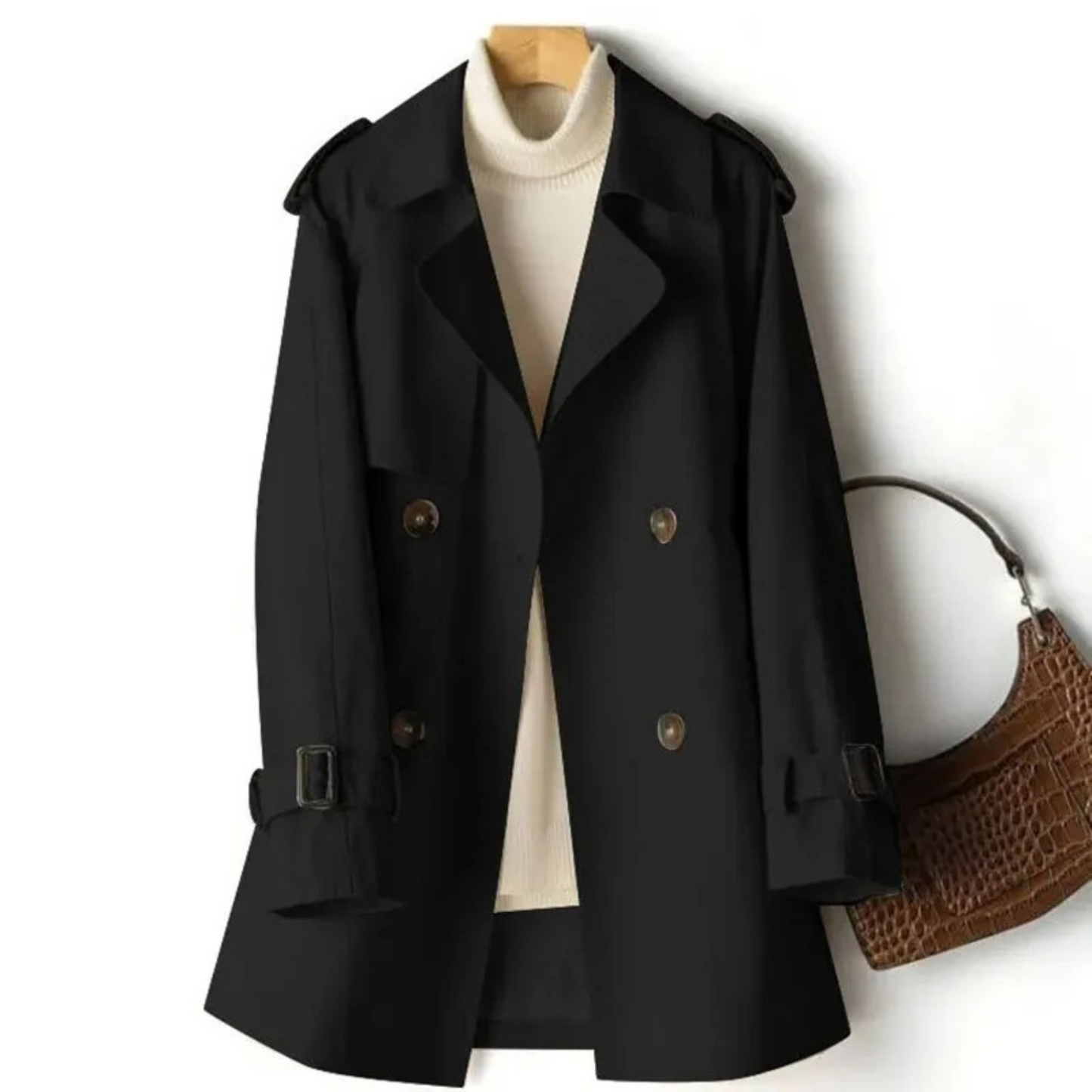 Sarah | Women’s Fashionable Belted Double-Breasted Coat