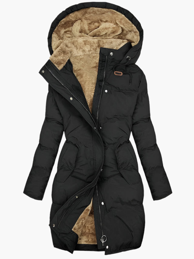 Deborah | Women’s Long Quilted Hooded Winter Coat
