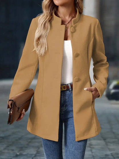 Melissa | Women’s Long Button-Up Autumn Coat