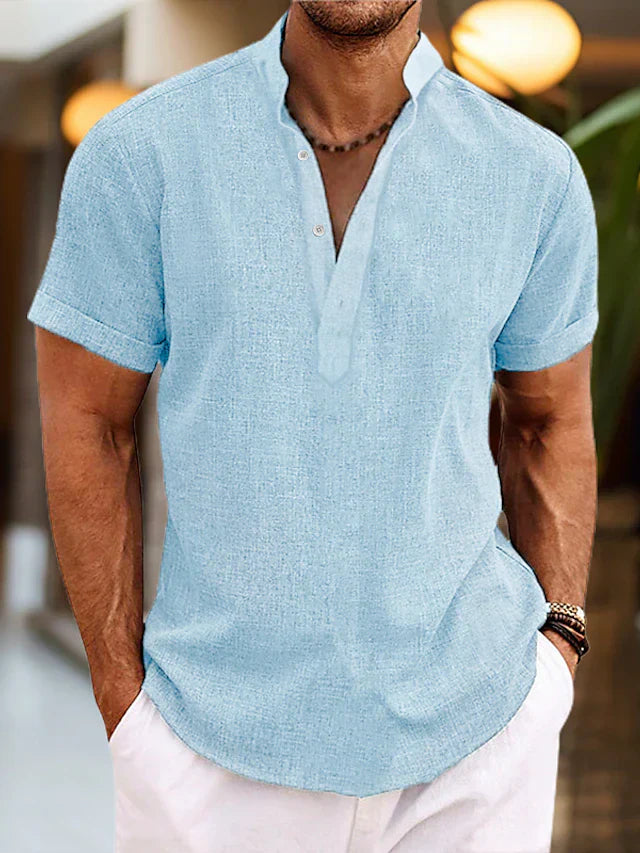 Leo | Men’s Summer Henley Short Sleeve Shirt