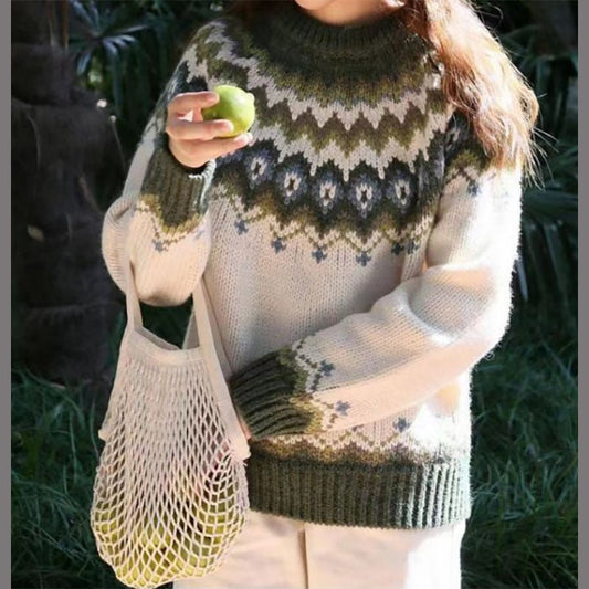 Teresa | Women’s Winter Nordic Pattern Sweater