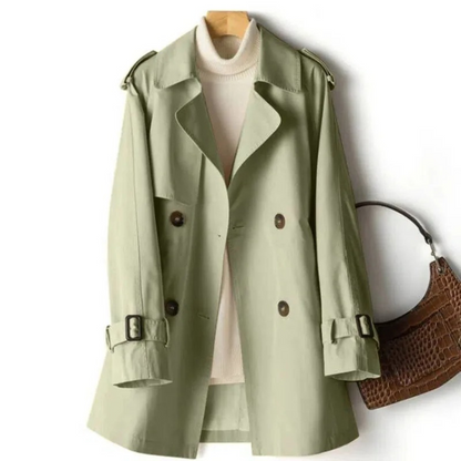 Sarah | Women’s Fashionable Belted Double-Breasted Coat
