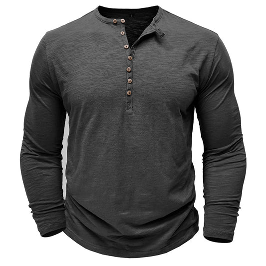Kevin | Men's Long-Sleeve Henley Shirt