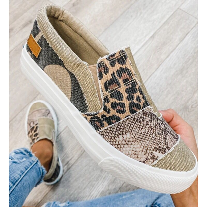 Julia | Women’s Stretch Slip-On Leopard Print Shoes