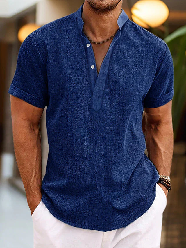 Leo | Men’s Summer Henley Short Sleeve Shirt