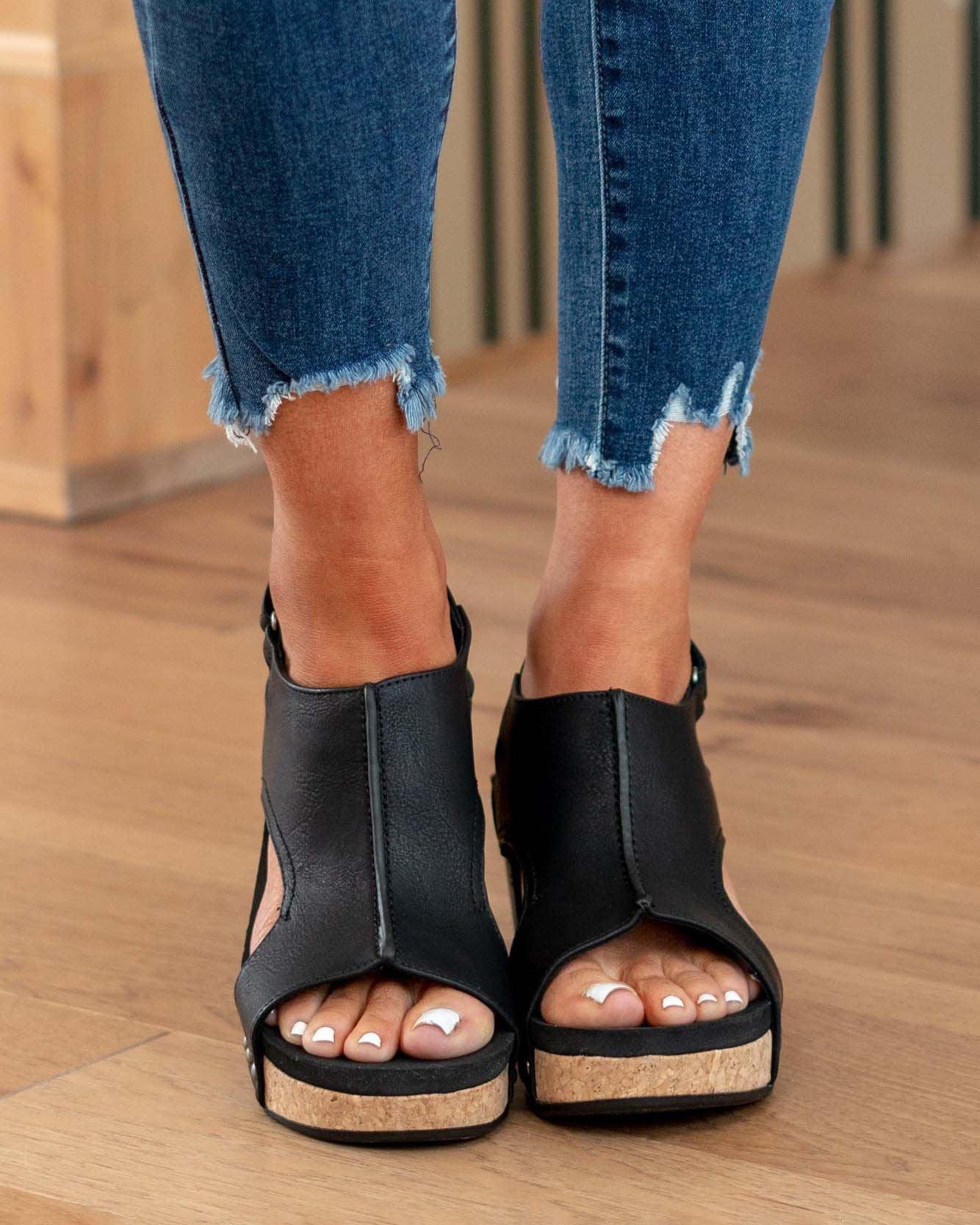 Nicole - Vegan Wedge Sandals