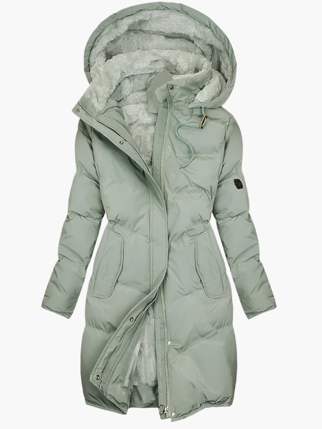 Deborah | Women’s Long Quilted Hooded Winter Coat
