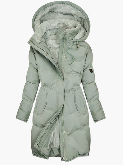 Deborah | Women’s Long Quilted Hooded Winter Coat