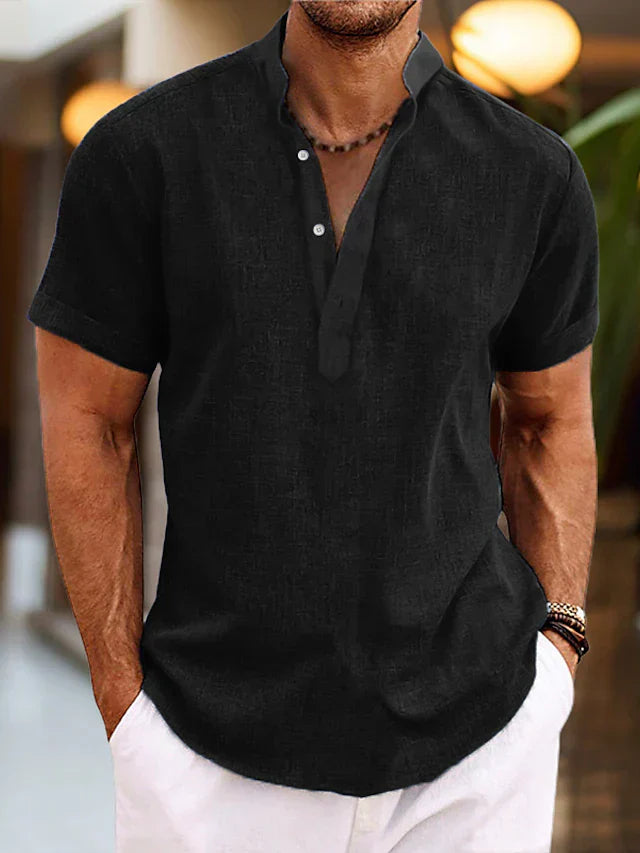 Leo | Men’s Summer Henley Short Sleeve Shirt