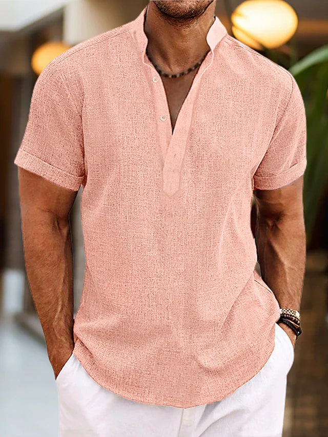 Leo | Men’s Summer Henley Short Sleeve Shirt