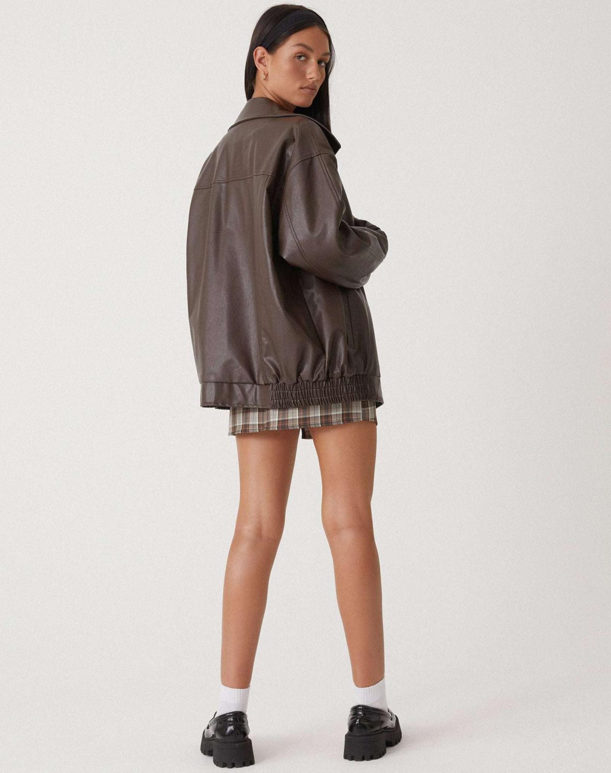 Karen | Women’s Oversized Leather Bomber Jacket