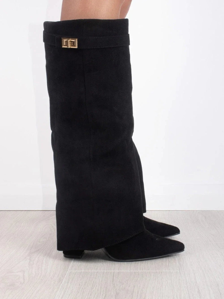 Beverly | Women’s Leather Thigh-High Boots with Buckle