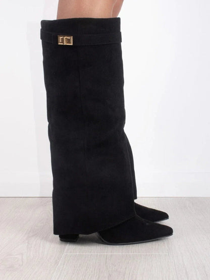 Beverly | Women’s Leather Thigh-High Boots with Buckle
